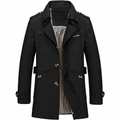 Jacke Herren schwarz tailliert mit doppelter Knopfleiste - 1 - Atelier-Zofia