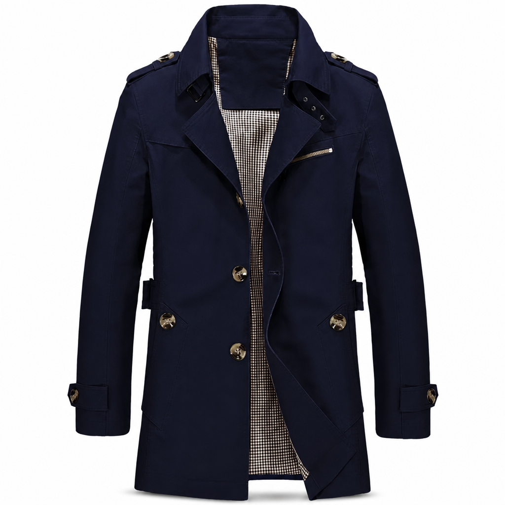 Jacke Herren schwarz tailliert mit doppelter Knopfleiste - 4 - Atelier-Zofia