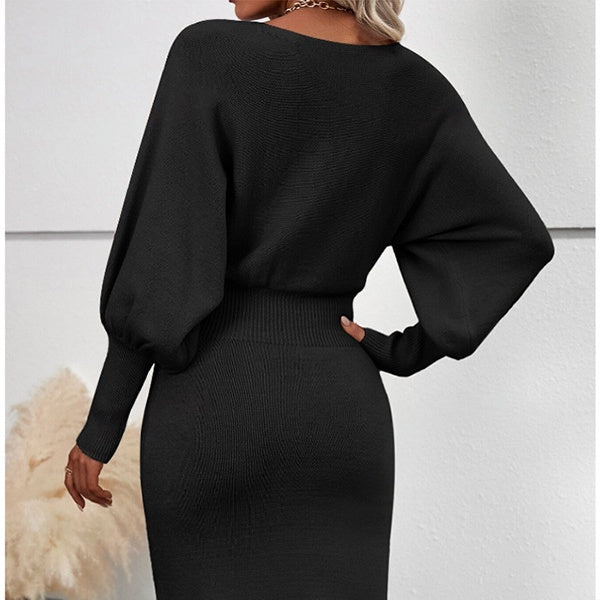 Outfit Damen schwarz figurbetont mit Puffärmeln - 10 - Atelier-Zofia