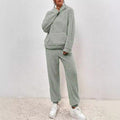 Outfit Damen grau bequem mit Kapuze und Taschen - 7 - Atelier-Zofia