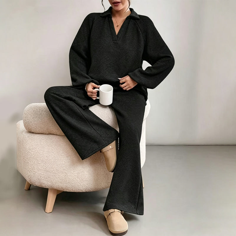 Outfit Damen beige lässig mit weitem Schnitt und Gürtel - 6 - Atelier-Zofia