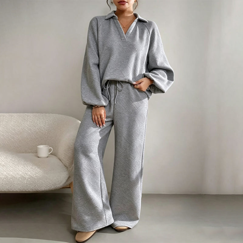 Outfit Damen beige lässig mit weitem Schnitt und Gürtel - 10 - Atelier-Zofia