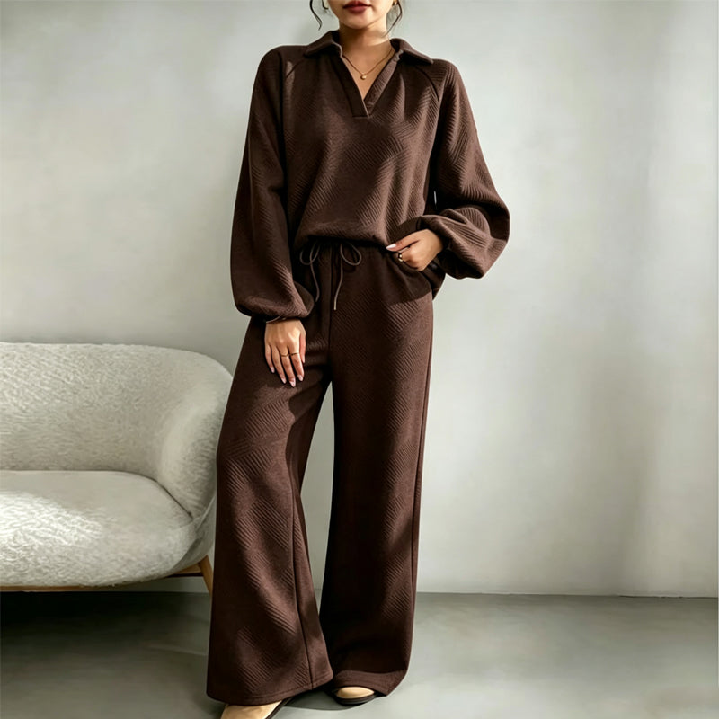 Outfit Damen beige lässig mit weitem Schnitt und Gürtel - 11 - Atelier-Zofia