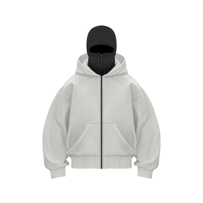 Hoodie Herren schwarz mit praktischer Kapuze und Taschen - 11 - Atelier-Zofia