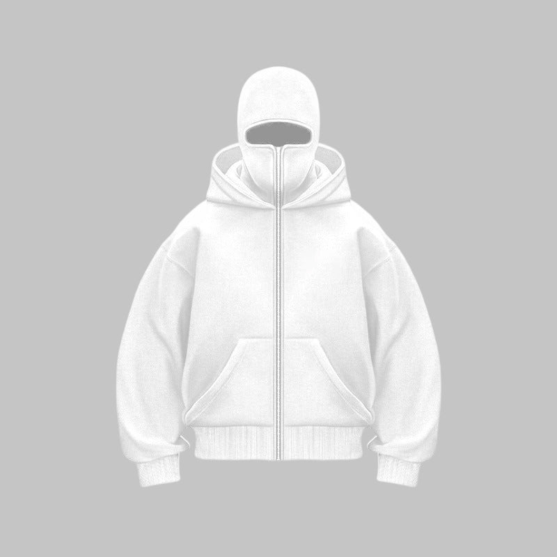 Hoodie Herren schwarz mit praktischer Kapuze und Taschen - 12 - Atelier-Zofia