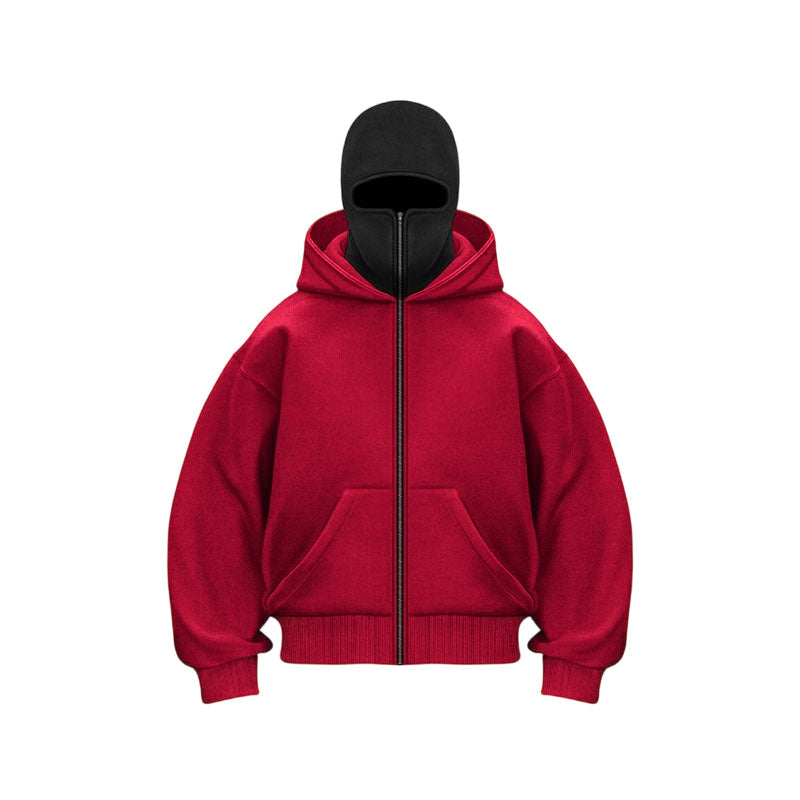 Hoodie Herren schwarz mit praktischer Kapuze und Taschen - 13 - Atelier-Zofia
