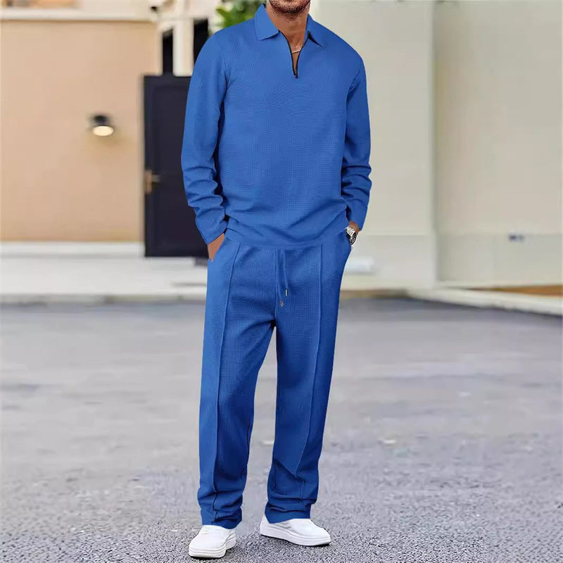 Outfit Men schwarz lässig mit Quarter-Zip und bequemen Hosen - 5 - Atelier-Zofia