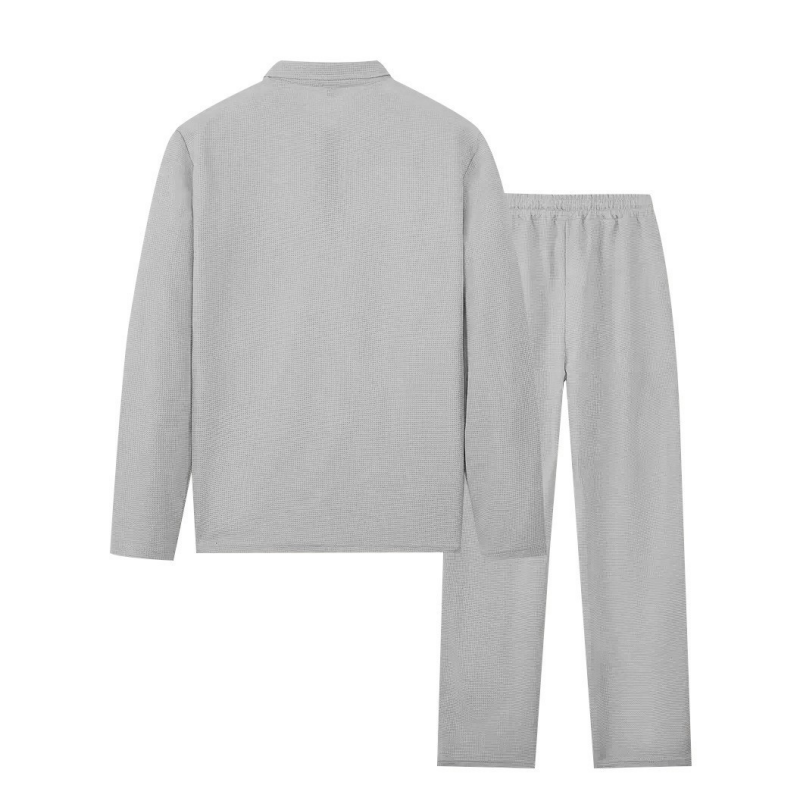 Outfit Men schwarz lässig mit Quarter-Zip und bequemen Hosen - 6 - Atelier-Zofia