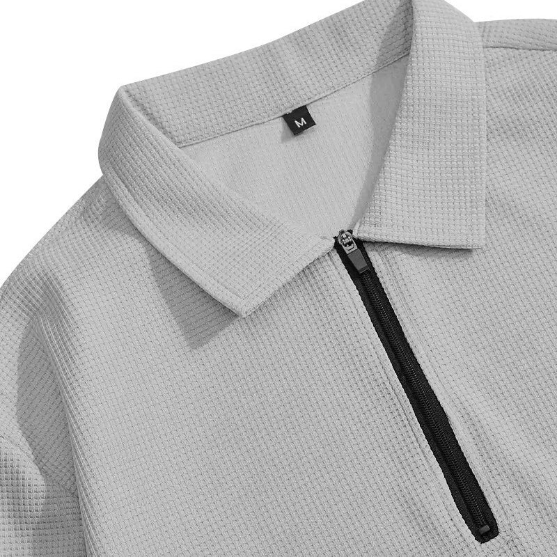 Outfit Men schwarz lässig mit Quarter-Zip und bequemen Hosen - 10 - Atelier-Zofia