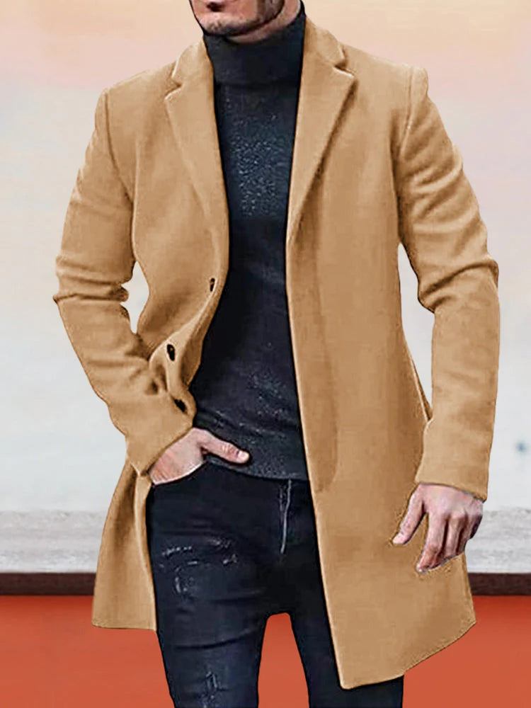 Jacket Herren schwarz tailliert mit Reverskragen - 1 - Atelier-Zofia