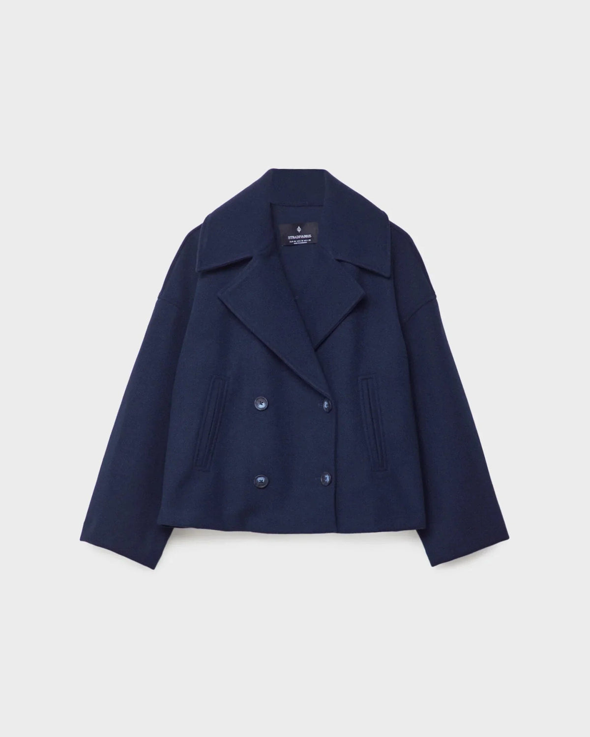 Jacket Damen schwarz tailliert mit Doppelreiher - 2 - Atelier-Zofia