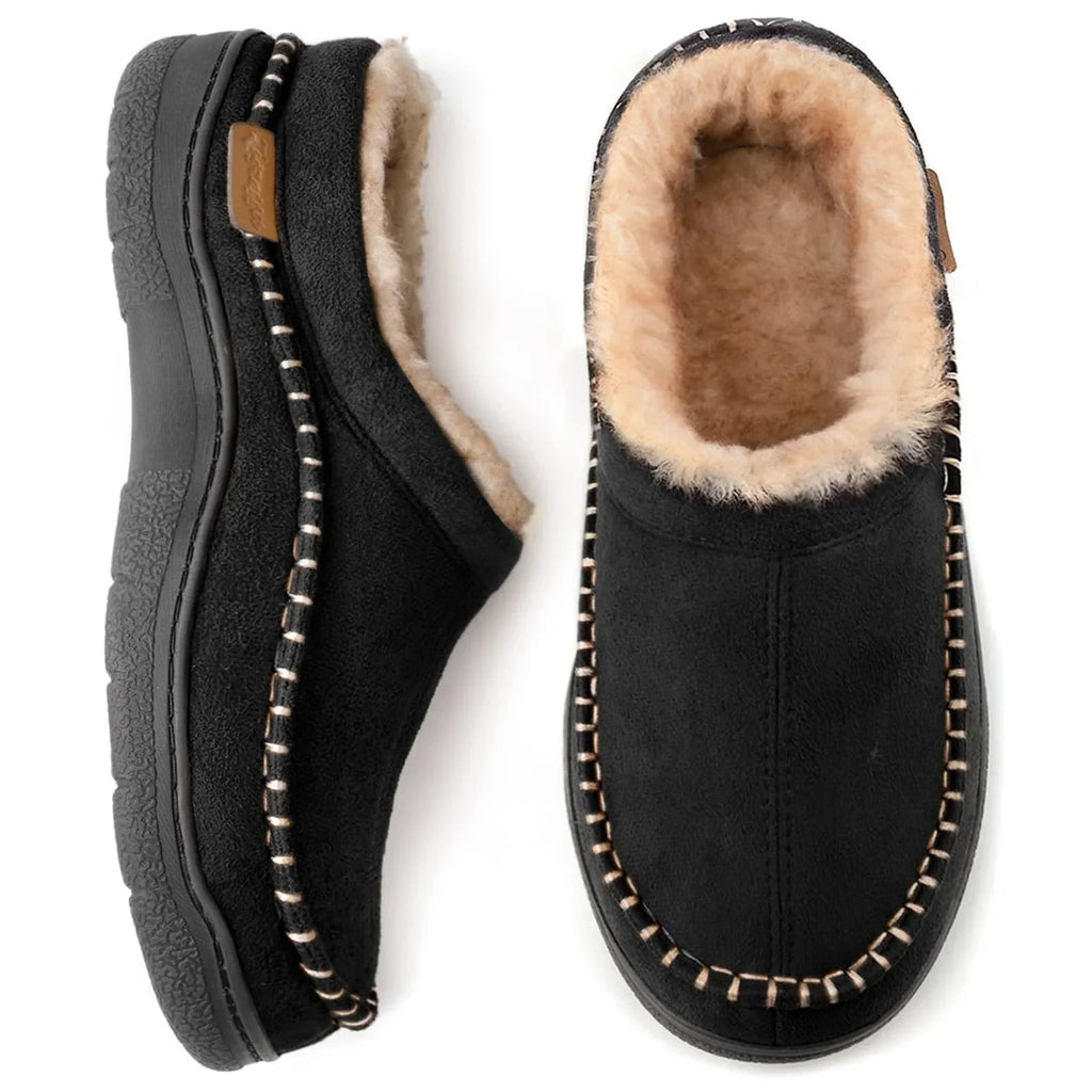 Slipper Damen grau bequem mit kuscheligem Innenfutter - 3 - Atelier-Zofia