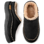 Slipper Damen grau bequem mit kuscheligem Innenfutter - 3 - Atelier-Zofia