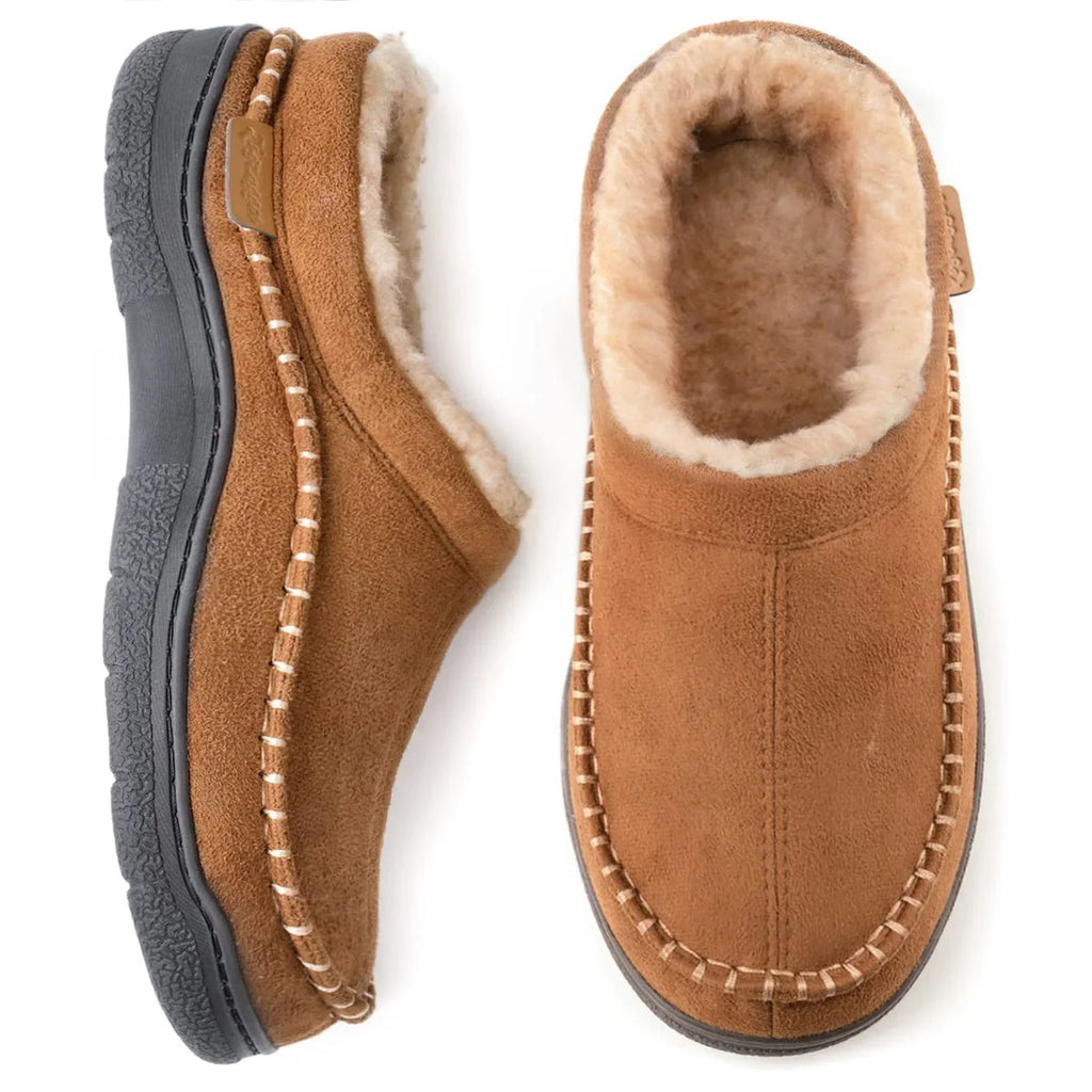 Slipper Damen grau bequem mit kuscheligem Innenfutter - 4 - Atelier-Zofia