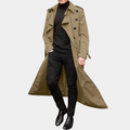 Trench Coat Herren beige langer Schnitt mit Gürtel - 1 - Atelier-Zofia