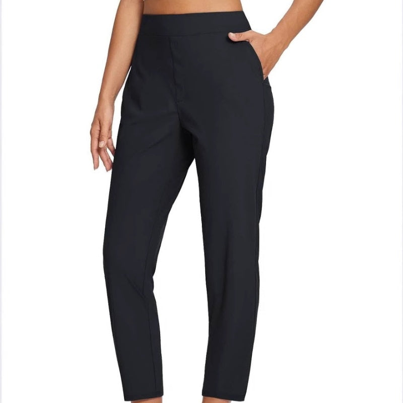 Hose Damen grau tailliert mit schmalem Bein - 7 - Atelier-Zofia