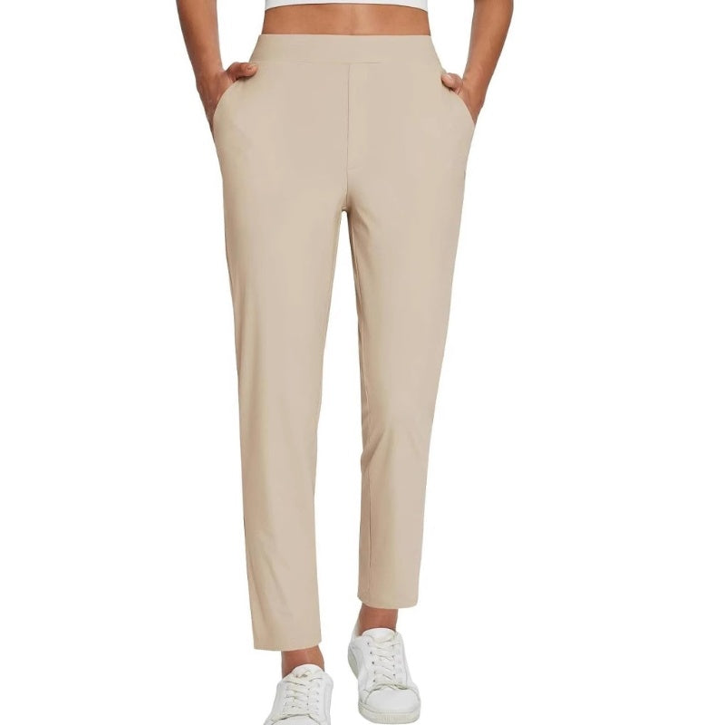 Hose Damen grau tailliert mit schmalem Bein - 8 - Atelier-Zofia