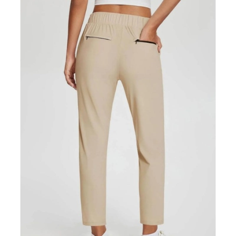 Hose Damen grau tailliert mit schmalem Bein - 9 - Atelier-Zofia