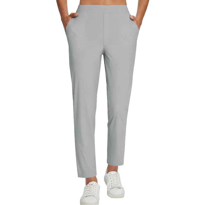 Hose Damen grau tailliert mit schmalem Bein - 11 - Atelier-Zofia
