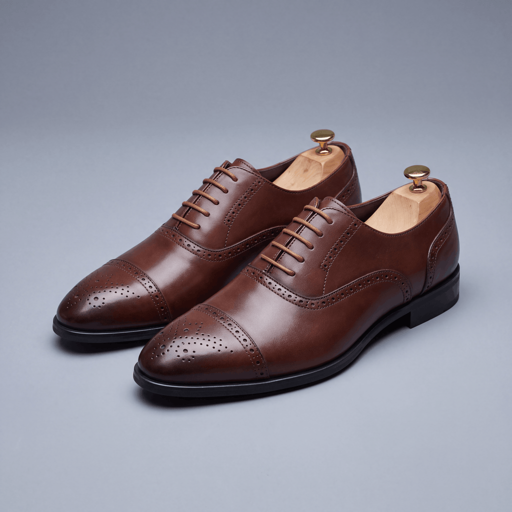 Schuhe Herren braun klassisch mit Broguing-Details - 1 - Atelier-Zofia
