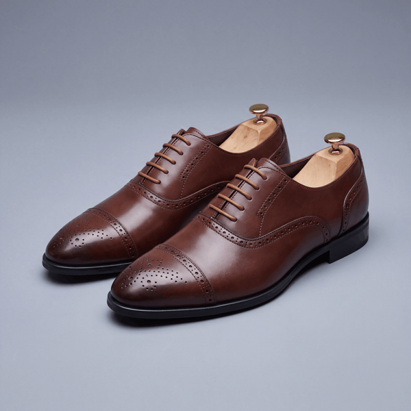 Schuhe Herren braun klassisch mit Broguing-Details - 1 - Atelier-Zofia