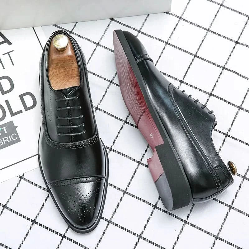 Schuhe Herren braun klassisch mit Broguing-Details - 5 - Atelier-Zofia