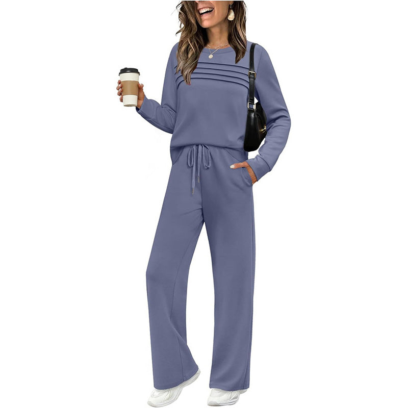 Lounge Set Damen schwarz bequem mit weitem Schnitt und Hoody - 1 - Atelier-Zofia