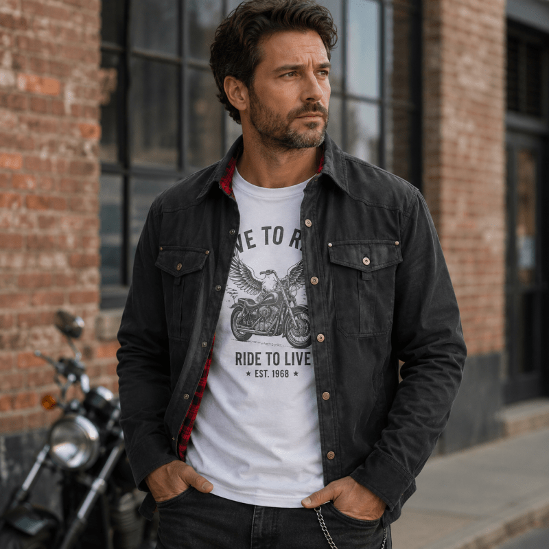 Jacke Herren schwarz tailliert mit praktischen Taschen - 3 - Atelier-Zofia