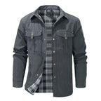 Jacke Herren schwarz tailliert mit praktischen Taschen - 5 - Atelier-Zofia