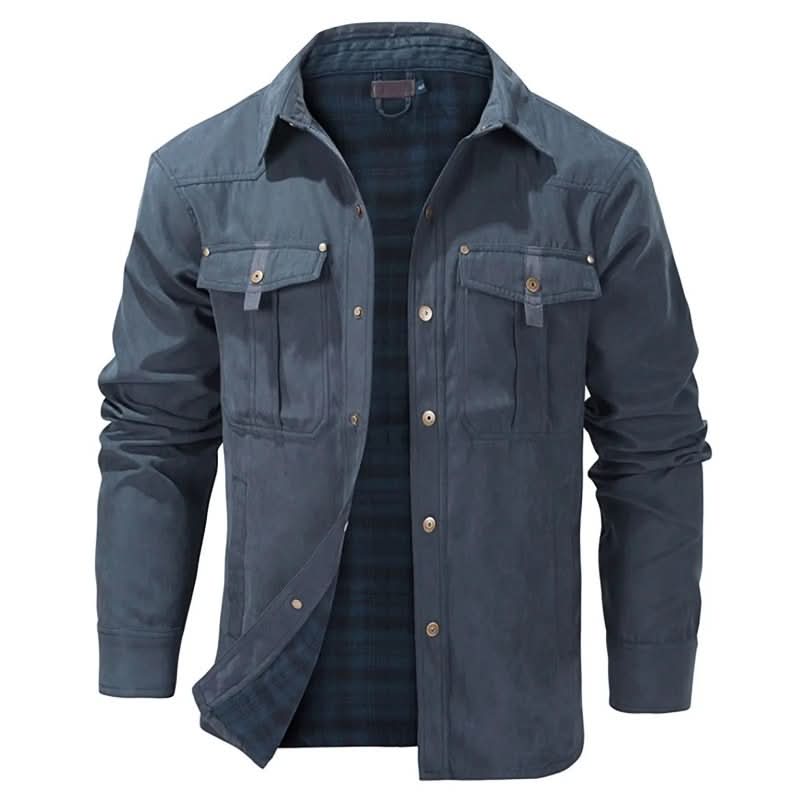 Jacke Herren schwarz tailliert mit praktischen Taschen - 9 - Atelier-Zofia