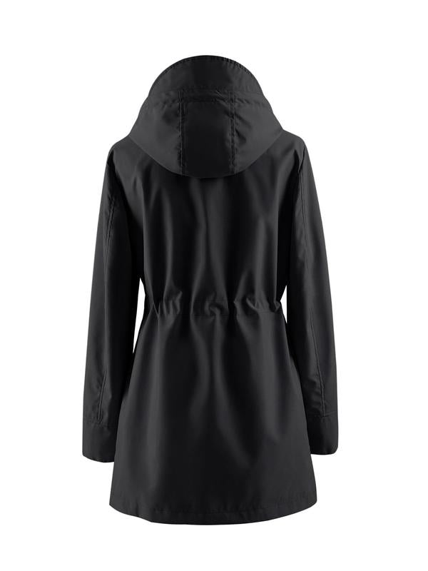 Jacke Damen rot tailliert mit Kapuze und Kordelzug - 4 - Atelier-Zofia
