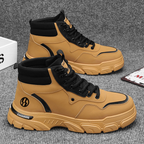Damen Boots braun mit hohem Schnitt und rutschfester Sohle - 1 - Atelier-Zofia