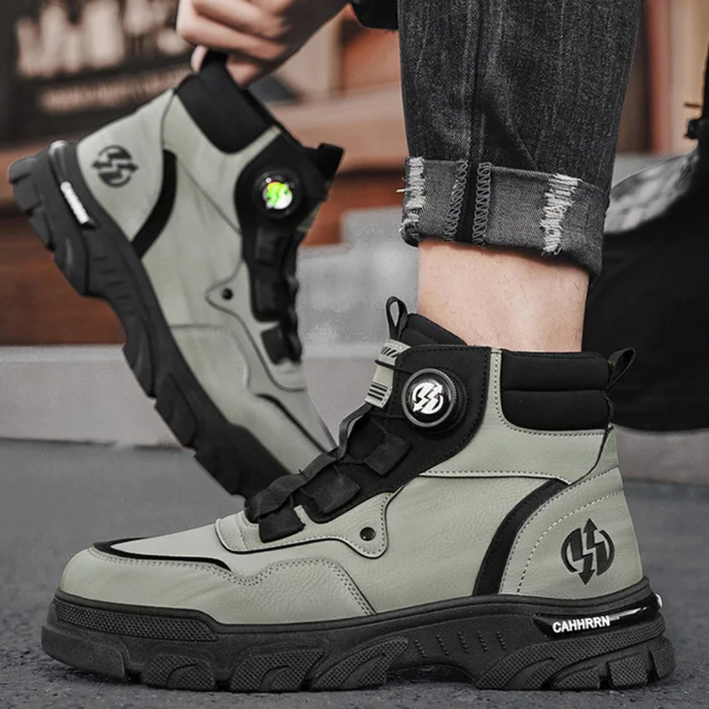 Damen Boots braun mit hohem Schnitt und rutschfester Sohle - 7 - Atelier-Zofia