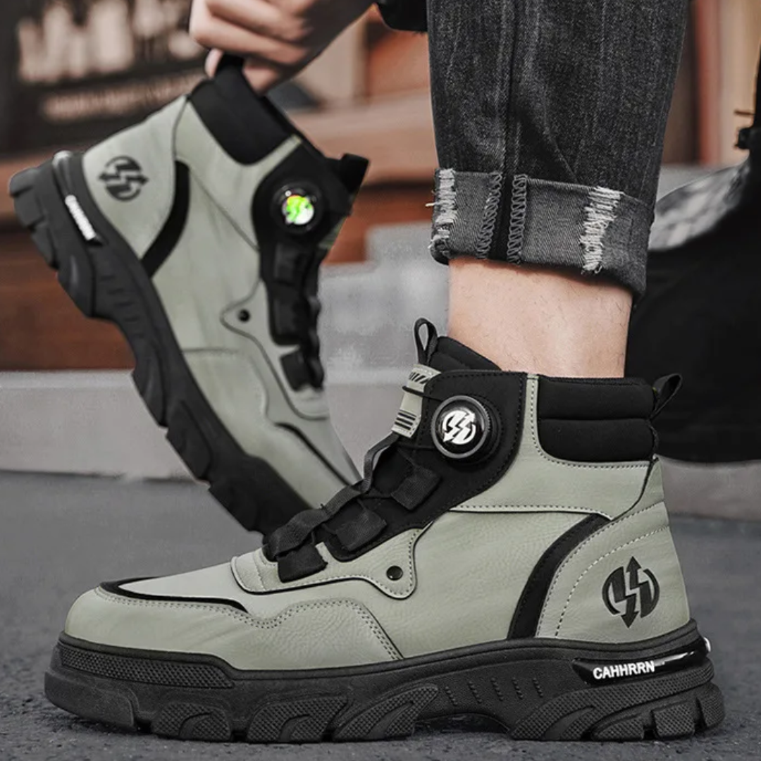 Damen Boots braun mit hohem Schnitt und rutschfester Sohle - 7 - Atelier-Zofia