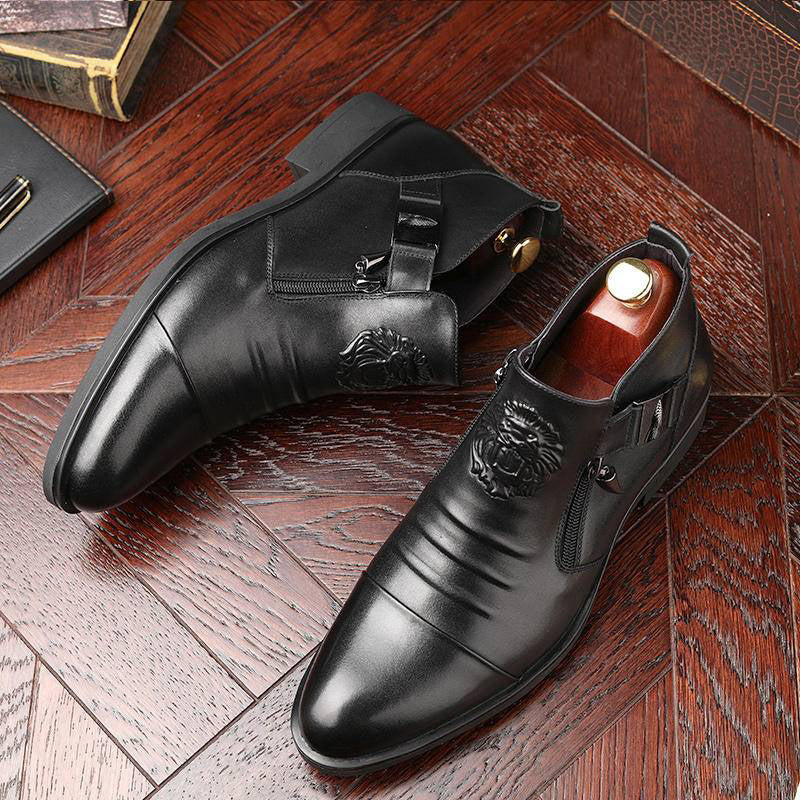 Herren Boots schwarz figurbetont mit doppeltem Reißverschluss - 3 - Atelier-Zofia
