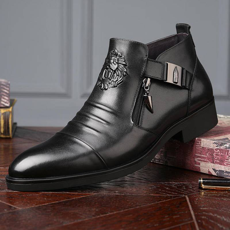 Herren Boots schwarz figurbetont mit doppeltem Reißverschluss - 4 - Atelier-Zofia