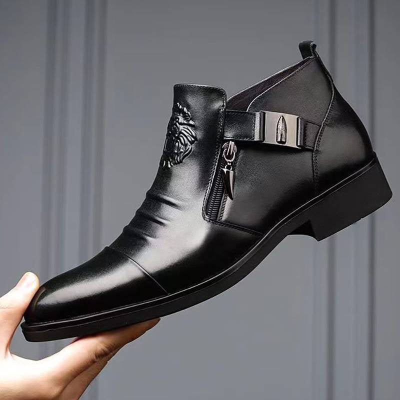 Herren Boots schwarz figurbetont mit doppeltem Reißverschluss - 6 - Atelier-Zofia