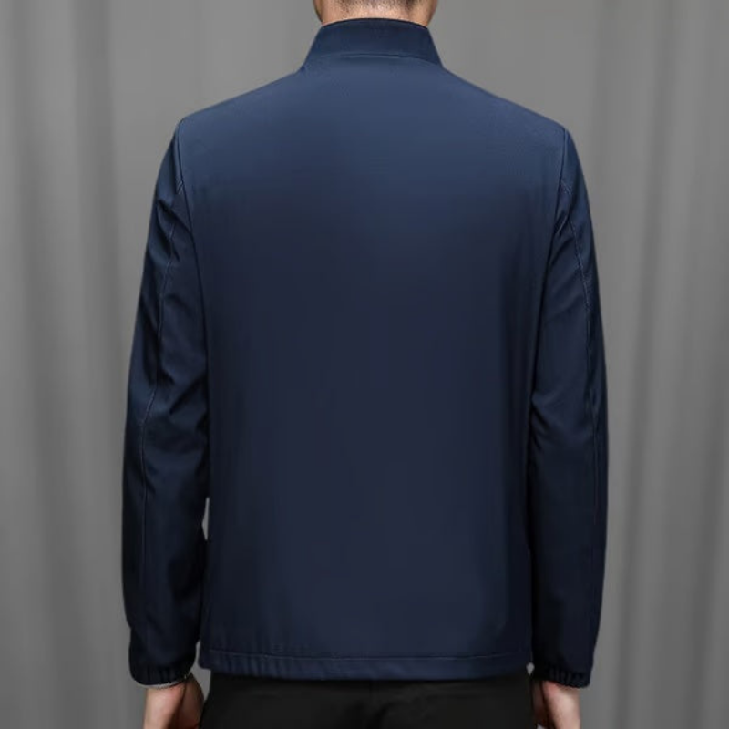 Jacket Herren schwarz tailliert mit Stehkragen und Reißverschluss - 2 - Atelier-Zofia