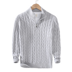 Outfit Men grau mit Pullover und schmalen Hosen - 5 - Atelier-Zofia