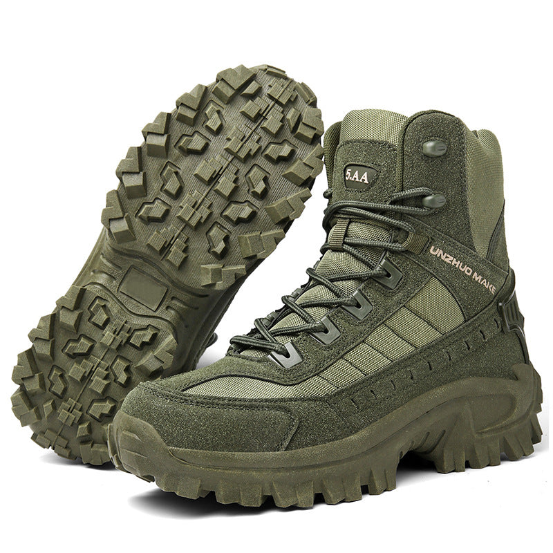 Herren Boots beige mit hohem Schnitt und rutschfester Sohle - 5 - Atelier-Zofia