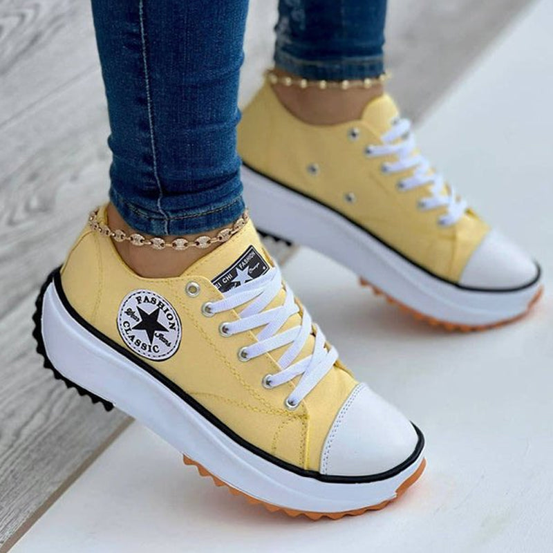 Sneakers Damen weiß mit markanter Sohle und LED-Licht - 4 - Atelier-Zofia