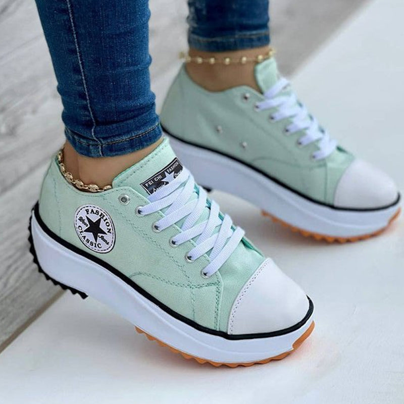 Sneakers Damen weiß mit markanter Sohle und LED-Licht - 6 - Atelier-Zofia