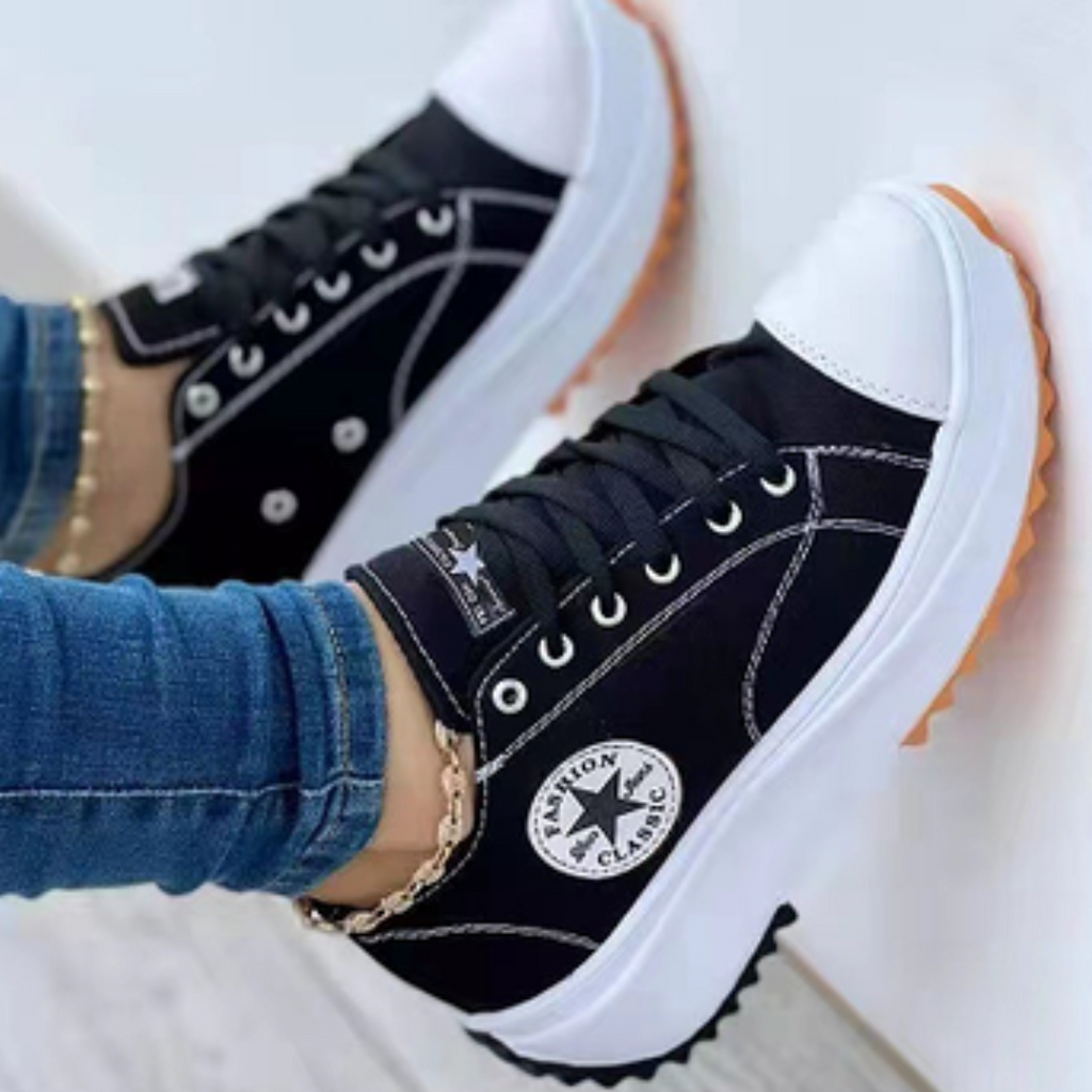 Sneakers Damen weiß mit markanter Sohle und LED-Licht - 7 - Atelier-Zofia