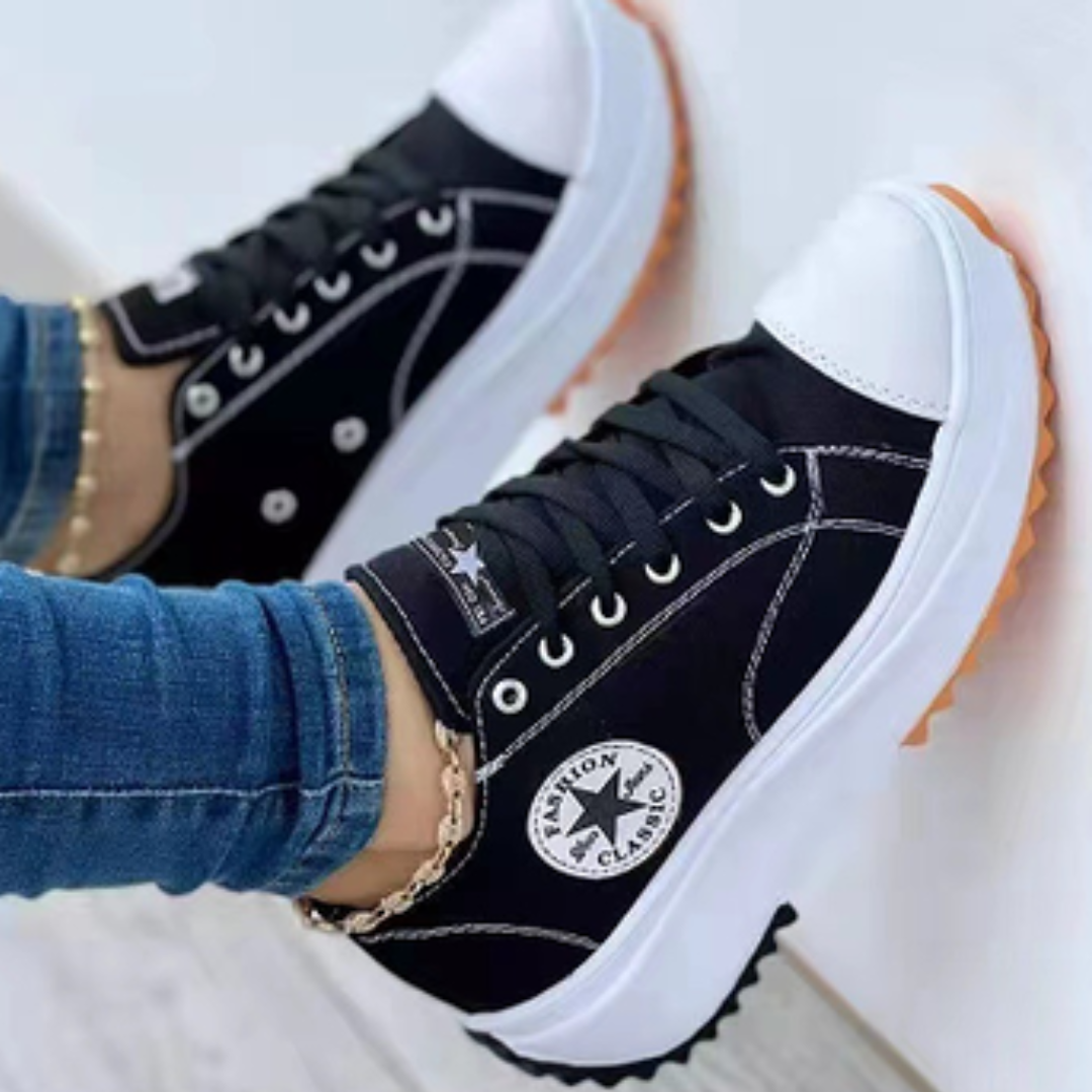 Sneakers Damen weiß mit markanter Sohle und LED-Licht - 7 - Atelier-Zofia