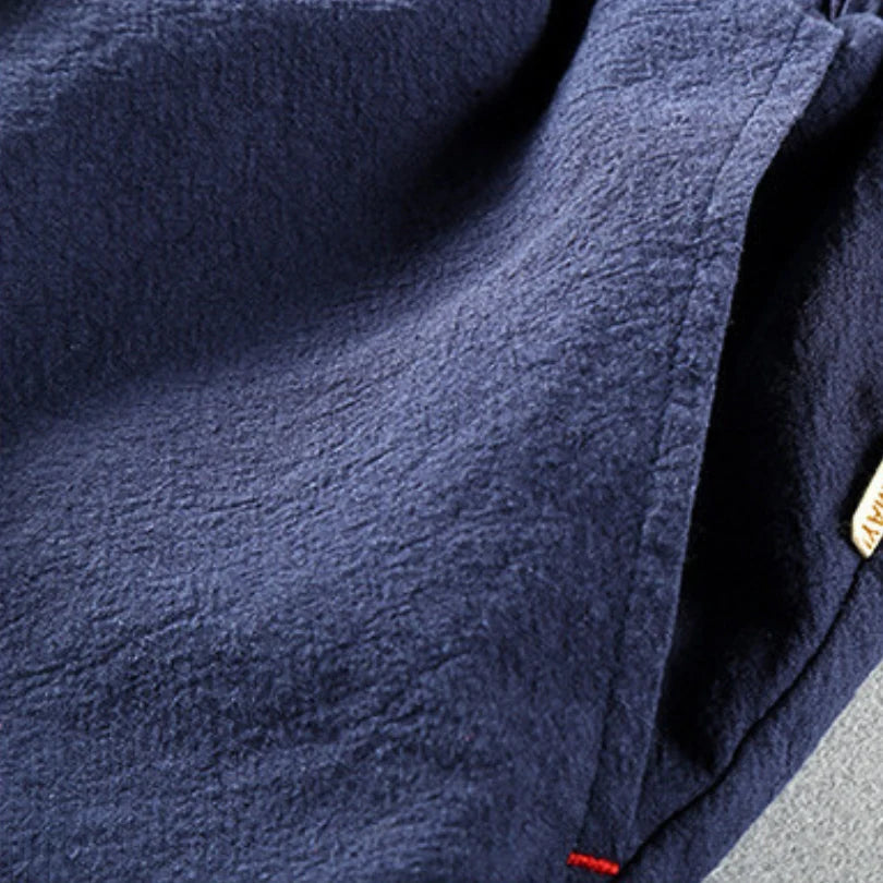 Herrenhose grau mit flexiblem Bund und Kordelzug - 9 - Atelier-Zofia