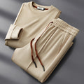 Outfit Damen beige mit lässigem Schnitt und Gummibund - 1 - Atelier-Zofia
