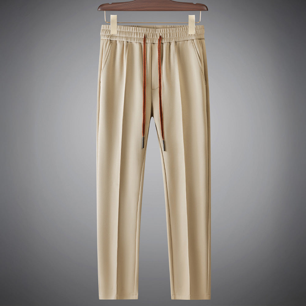 Outfit Damen beige mit lässigem Schnitt und Gummibund - 6 - Atelier-Zofia