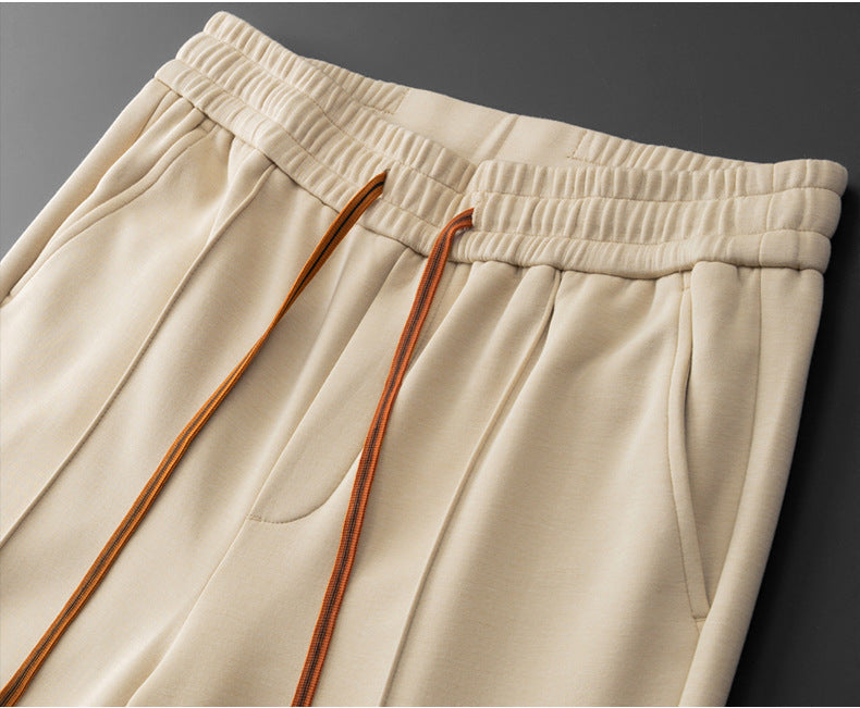 Outfit Damen beige mit lässigem Schnitt und Gummibund - 9 - Atelier-Zofia
