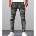 Jeans Herren schwarz Slim-Fit mit Destroyed-Details - 7 - Atelier-Zofia