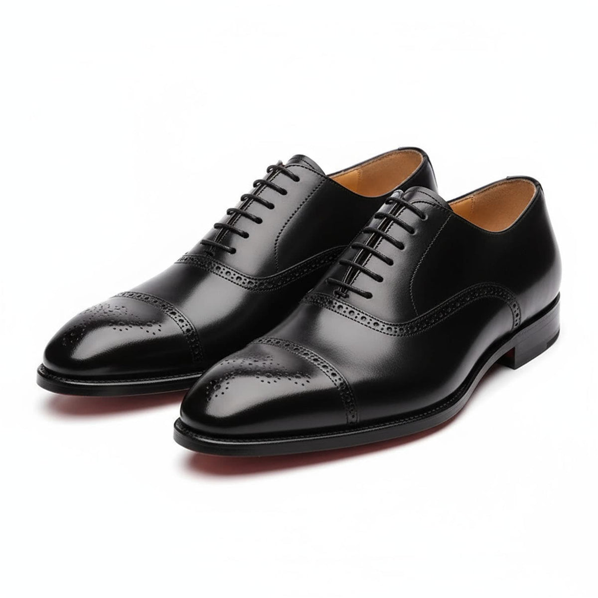 Schnürschuhe Herren schwarz mit Cap-Toe und klassischem Design - 6 - Atelier-Zofia